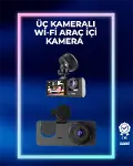 1080p Ön + 720p Arka & İç Kamera – Suya Dayanıklı Araç Güvenlik Kamerası-1
