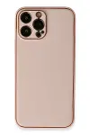 Apple iPhone 13 Pro Kılıf Coco Deri Silikon Kapak - Pembe-1
