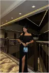 Kadın Modern Stil Krep Kumaş Straplez Yırtmaçlı Abiye Elbise-7