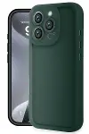 Apple iPhone 16 Pro Max Kılıf Viera Silikon - Koyu Yeşil-1