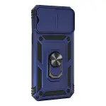 Apple İphone 14 Pro Kılıf Pars Lens Yüzüklü Silikon - Lacivert-2