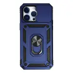 Apple İphone 14 Pro Kılıf Pars Lens Yüzüklü Silikon - Lacivert-1