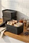Füme 2'Li 8 LT Ünit Saklama Kutusu & Çok Amaçlı Mutfak Ve Kiler Düzenleyici Organizer-3