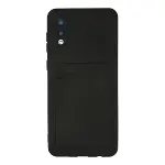 Samsung Galaxy A02 Kılıf Kelvin Kartvizitli Silikon - Siyah-1