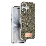 Onegif Apple İphone 17 Bright Simli Kapak - Çöl Titanyum-1