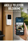 Beyaz Wi-Fi Akıllı Görüntülü Kapı Zili HD Kamera, Gece Görüşü ve Telefon Bildirimli Kablosuz Kapı Zi-1