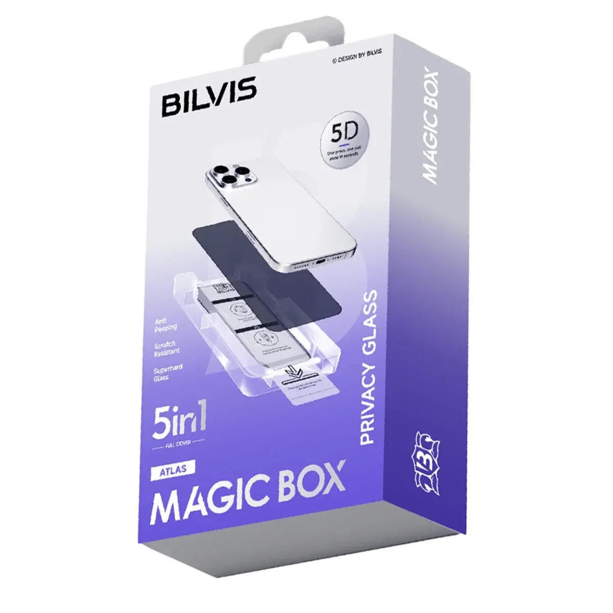 Apple İphone 16 Pro Bilvis 5in1 5d Magic Hayalet Cam Ekran Koruyucu - Siyah