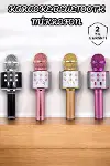 Şarjlı ve Uzun Pil Ömürlü Karaoke Mikrofon USB Bellek Destekli, Profesyonel Ses-1