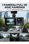 3 Klı Araç DVR – Ön + İç + Arka Kamera ile Tam Kapsama, Yüksek Güvenlik Yeni Nesil-1