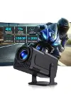 Android Projeksiyon Siyah Taşınabilir Sinema Projektörü 4k 1080p Ev Sineması Bluetooth-3