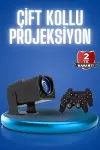 Android Projeksiyon Siyah Taşınabilir Sinema Projektörü 4k 1080p Ev Sineması Bluetooth-1