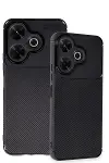 Xiao Red 13 4G Kılıf Auto Focus Karbon Kapak - Siyah-3