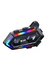 Yeni Nesil Bluetooth 5.3 Motosiklet Intercom RGB Işıklı 1000m Mesafeli-2