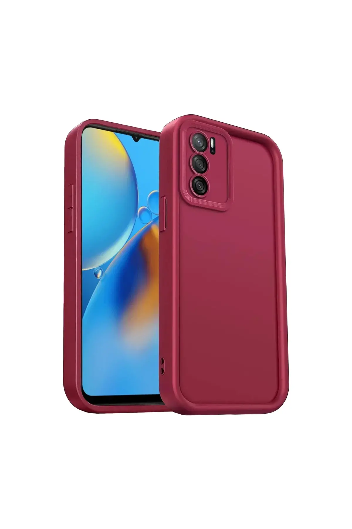 Oppo A16 Kılıf Viera Silikon - Bordo