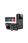 Samsung Galaxy A35 5g Kılıf Joy Lens Standlı Kapak - Kırmızı-2