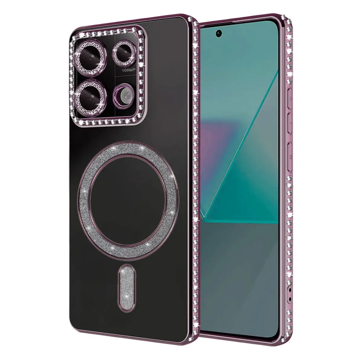 Xiao Red Note 13 Pro 4g Joke Simli Magneticsafe Kılıf - Pembe