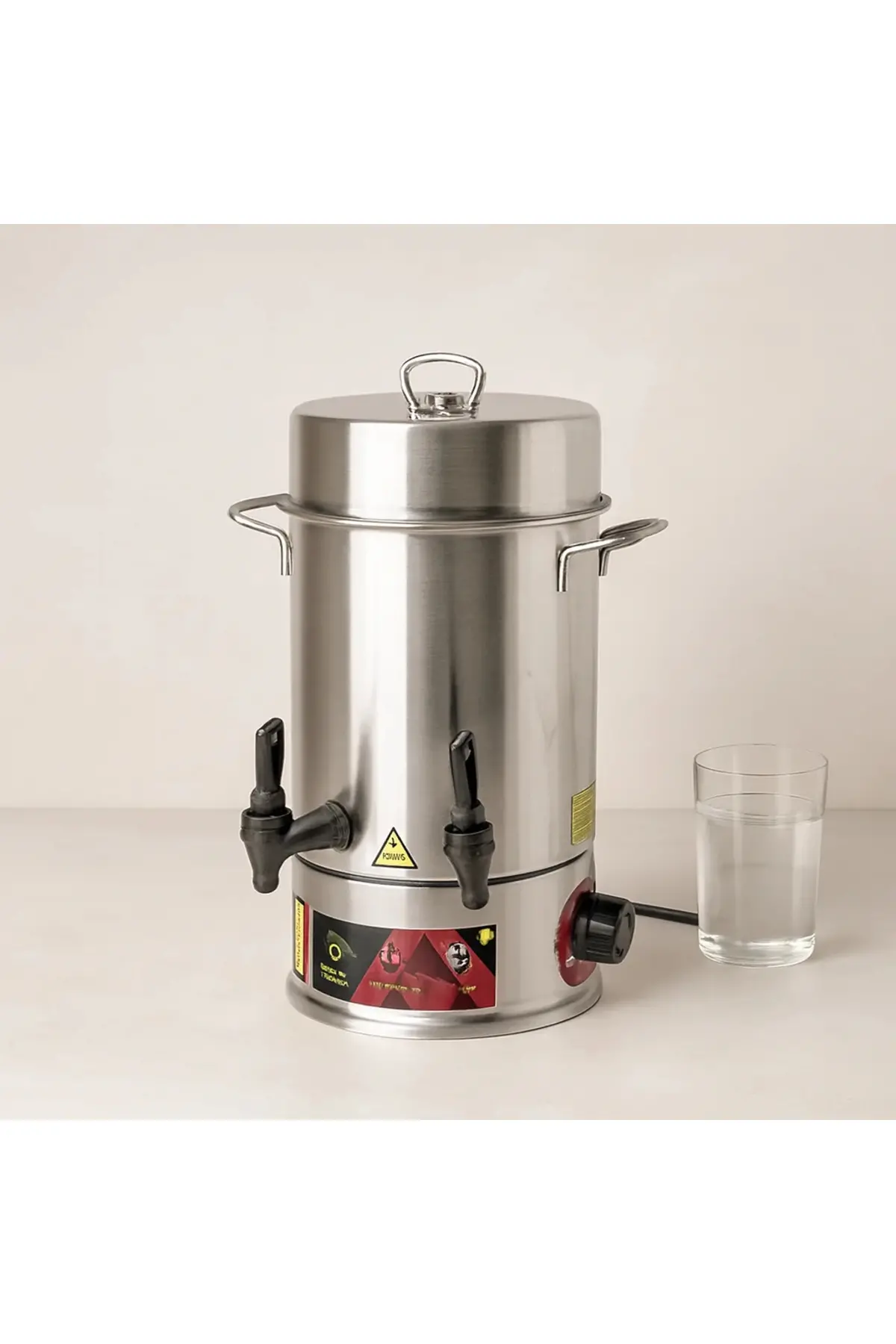 Elektrikli Çay Otomatı 4L Çift Musluk 1000W (40 Bardak)