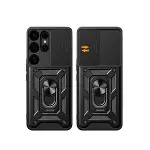 Samsung Galaxy S25 Ultra Kılıf Pars Lens Yüzüklü Silikon - Lacivert-2