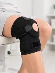 Kısa Diz Desteği Ligamentli Açık Diz Kapağı Cırtlı Ayarlanabilir Dizlik-4