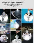 USB ve Solar Şarjlı Katlanabilir 5 Taraflı LED Lamba-3