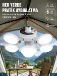 USB ve Solar Şarjlı Katlanabilir 5 Taraflı LED Lamba-1