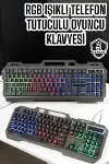 Q Klavye RGB Işıklı Klavye Ve Mouse Seti Kablolu Mouse Hediyeliş-2