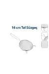 16 cm Metal Saplı Tel Süzgeç (Kulaklı)-4