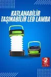 Kamp Lambası Katlanabilir Lamba Solar Şarjlı Led Lamba El Fenerli-2