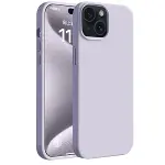 Apple iPhone 15 Plus Kılıf First Silikon - Lila-3