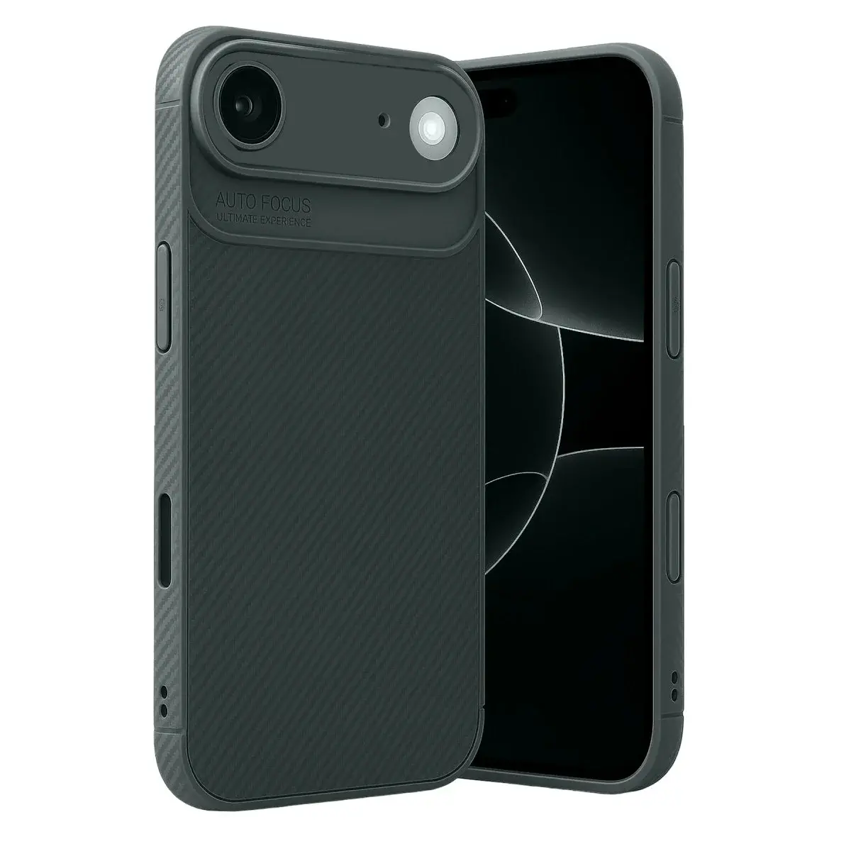 Apple İphone 17 Air Auto Focus Karbon Kapak - Koyu Yeşil