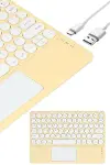 Touchpad Uyumlu Bluetooth Klavye Slim Kablosuz Wifi Q Klavye-3