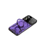 Vivo Y16 Kılıf Joy Lens Standlı Kapak - Mor-3