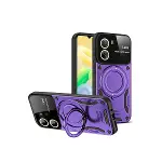 Vivo Y16 Kılıf Joy Lens Standlı Kapak - Mor-1