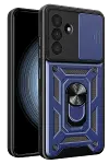 Samsung Galaxy A37 5G Pars Lens Yüzüklü Silikon - Lacivert-1