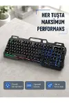 RGB Aydınlatmalı Klavye Mouse Seti – USB Bağlantılı, Türkçe Q, Ayarlanabilir DPI, Ergonomik Yapı-1