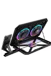 Ayarlanabilir Laptop Soğutucu Çift Fan RGB Işıklı Sessiz Çalışan-4