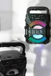 Işıklı Bluetooth Hoparlör Müzik ve Renkli Işık Taşınabiilir-5