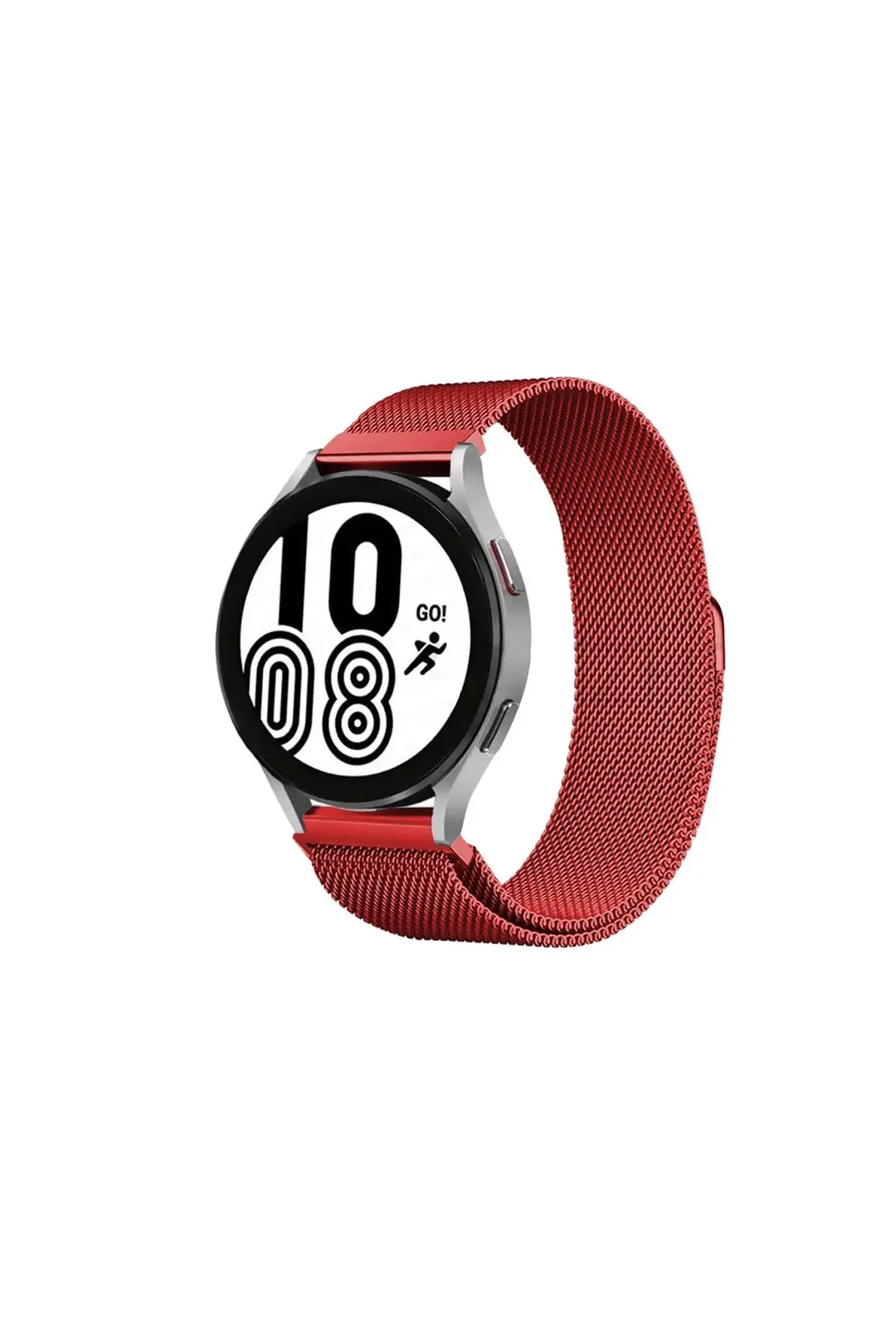 Samsung Galaxy Watch 4 Metal Mıknatıslı Kordon - Kırmızı