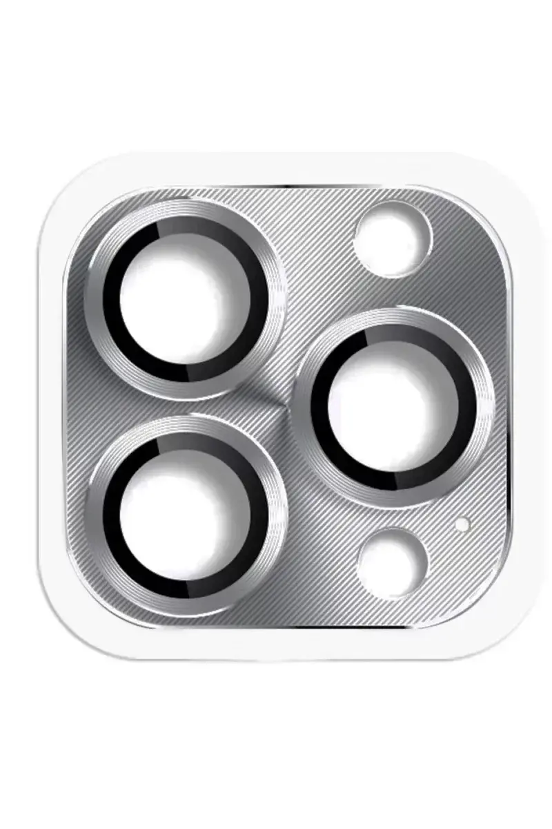Apple iPhone 16 Pro Max Pers Alünyum Kamera Lens - Gri