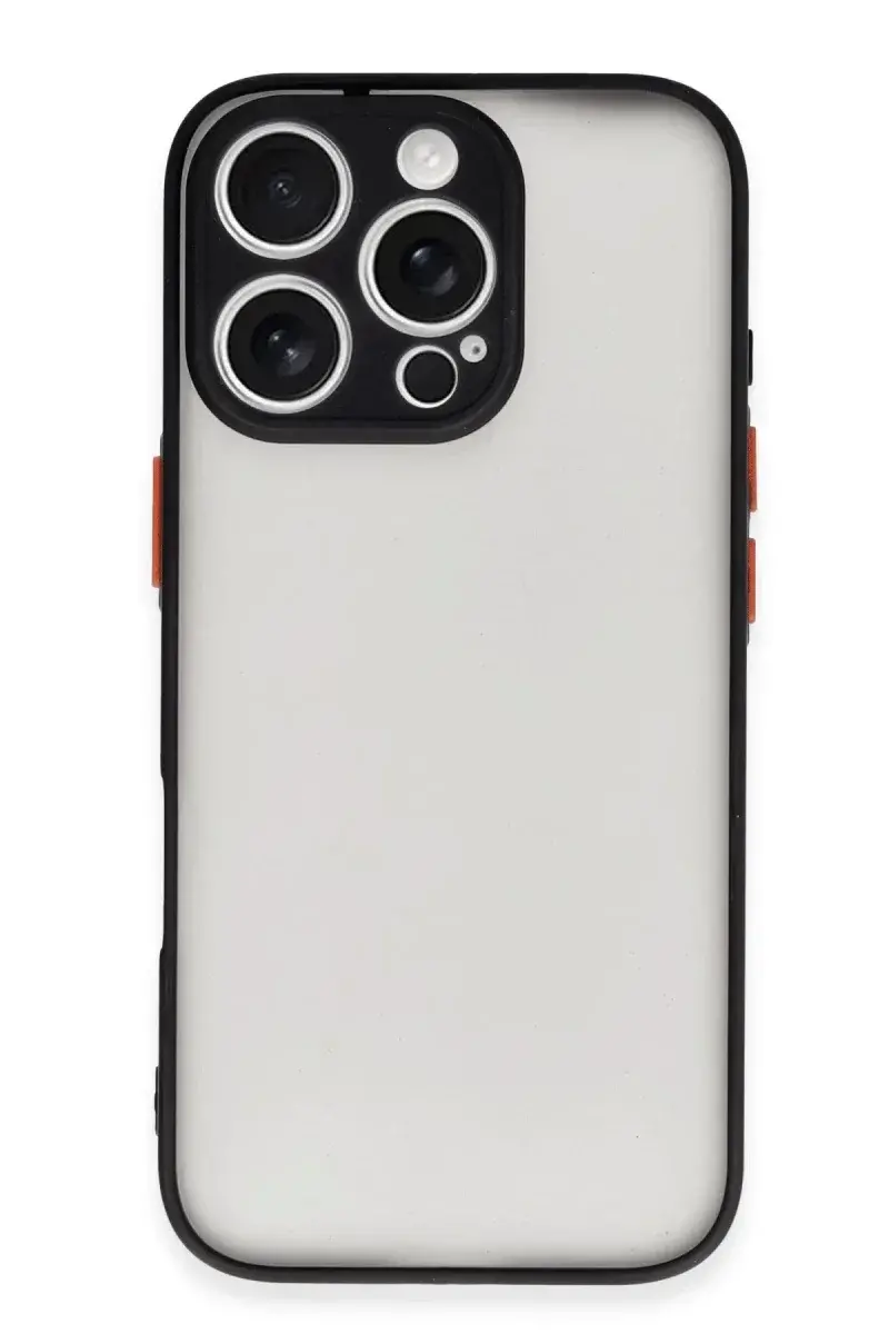 Apple iPhone 16 Pro Max Kılıf Montreal Silikon Kapak - Siyah