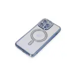Apple İphone 15 Pro Kılıf Joke Simli Magneticsafe Kılıf - Mavi-3