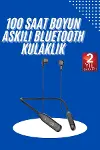 100 Saat Kablolu Boyun Askılı Dijital Göstergeli Bluetooth Kulaklık-1