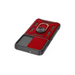 Samsung Galaxy S24 Kılıf Pars Lens Yüzüklü Silikon - Kırmızı-4