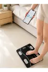 Akıllı Cam Baskül Bluetooth Mobil Uygulamalı Vücut iz Tartısı 180 Kg LCD Ekran-3
