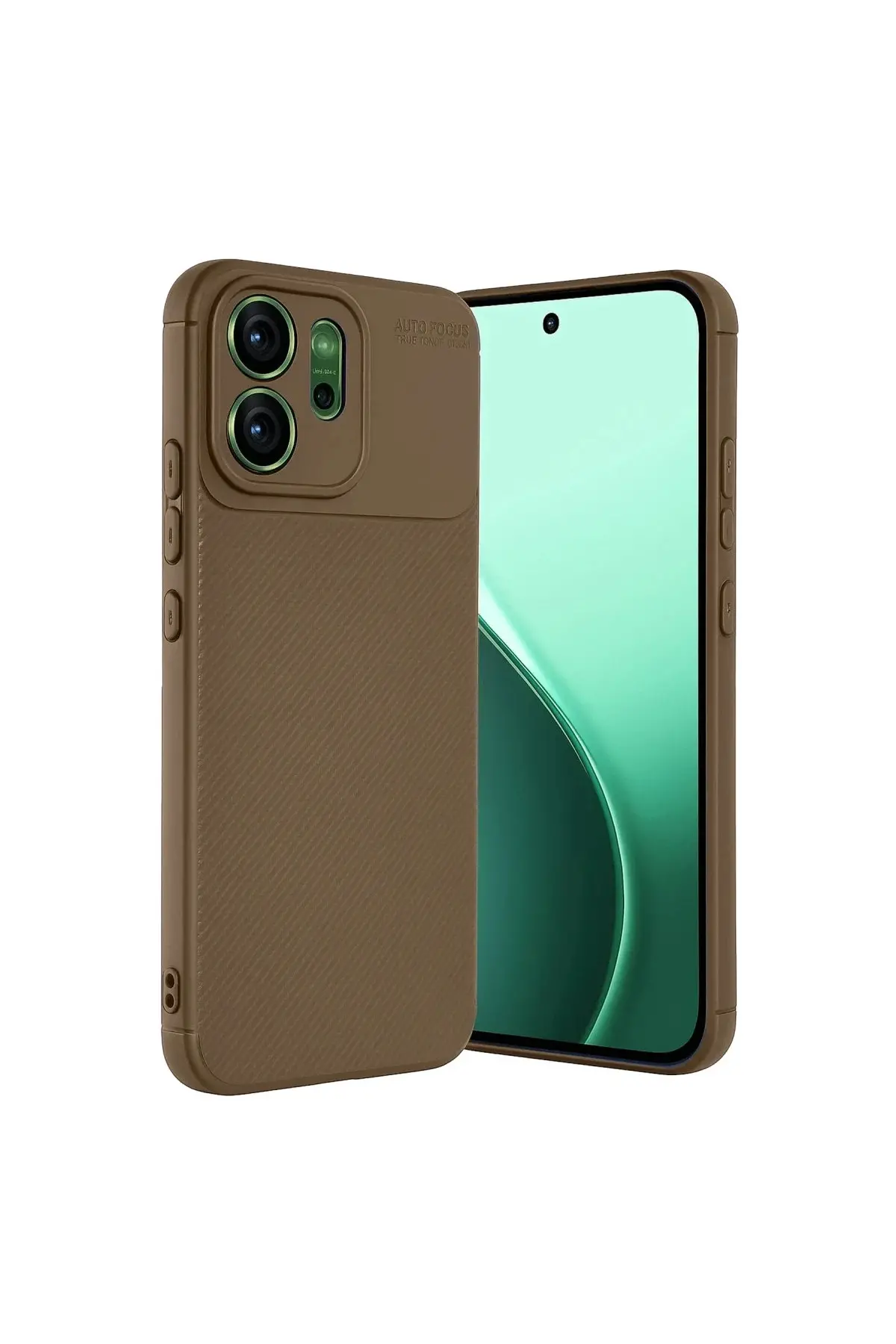Oppo Reno 14 Auto Focus Karbon Kapak - Kahverengi