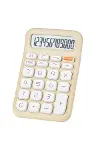 PM-25408 Krem Renk Beyaz Tuş 12 Haneli Hesap Makinesi-1