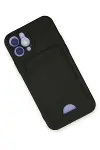 Apple iPhone 12 Kılıf Kelvin Kartvizitli Silikon - Siyah-3