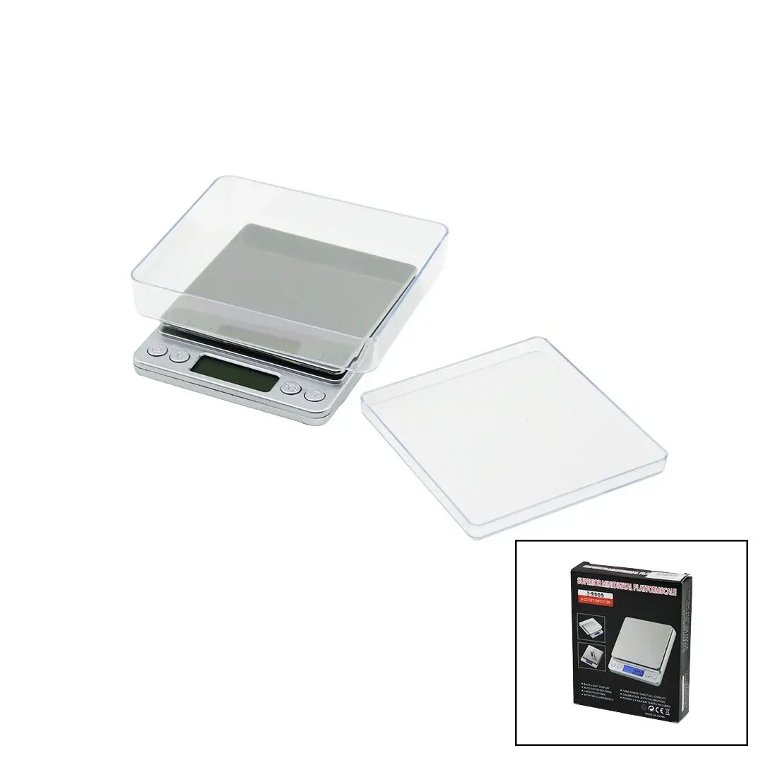 Superıor Mını I-2000 3000GR/0.1GR MİNİ=10.5X13CM Hassas Tartı - Terazi Şeffaf Pls.kapak Pilli