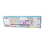 Beyaz Gökkuşağı Işıklı Usb Kablolu Oyuncu Klavye - Mouse Set-1