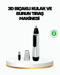 3D Bıçaklı Burun ve Kulak Tıraş Makinesi Pil ile Çalışan Taşınabilir Model-1